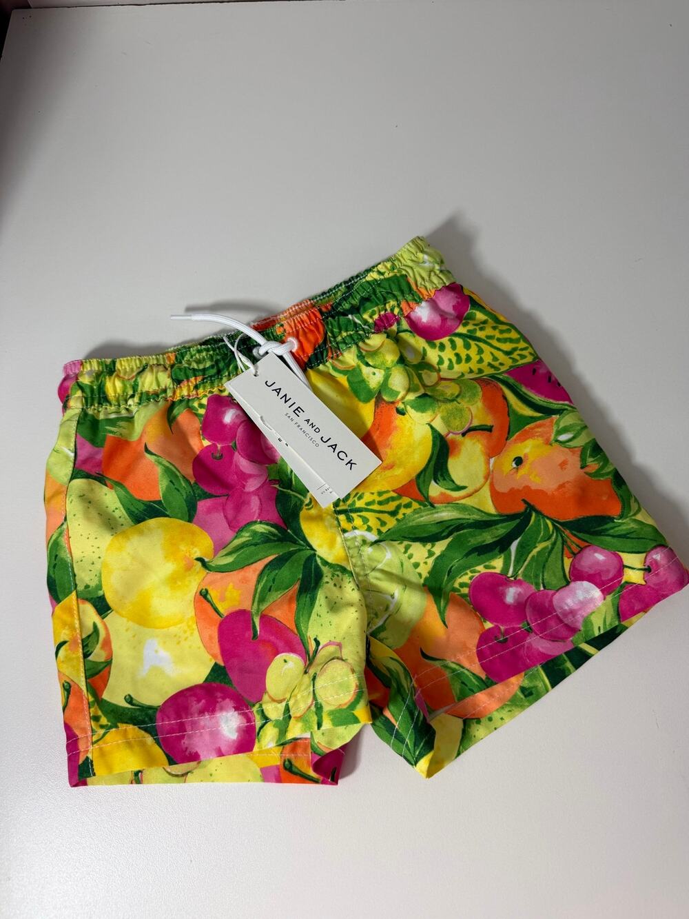 NEW Janie and Jack 18-24 Mo Boys Swimsuit Trunks Bottoms Shorts Fruit